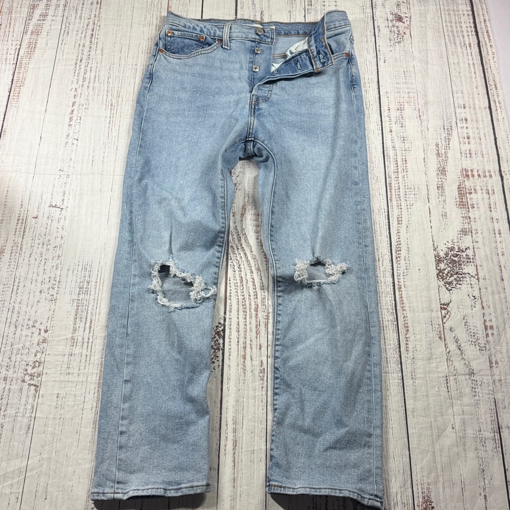 LEVI'S JEANS WEDGIE STRAIGHT LEG WOMENS SIZE 30 BUTTON FLY STRETCH DENIM